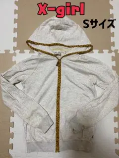 X-girl ヒョウ柄ライン パーカー