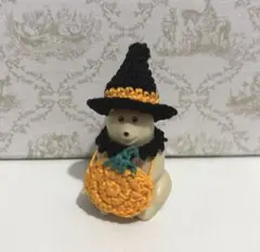 しろくま貯金箱⭐︎ハロウィン⭐︎とんがり魔女帽子とかぼちゃの