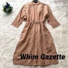 Whim Gazette ウィムガゼット　ワンピース　長袖　ウエストリボン