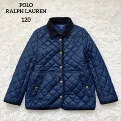 美品✧︎ポロラルフローレン キルティングコート 刺繍 ネイビー 女の子 120