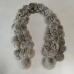 ※クラゲ様専用 グレー ファーポンポンマフラー