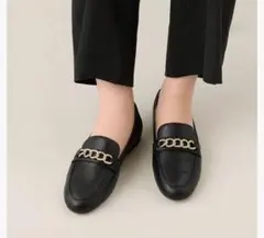 ODETTE E ODILE チェーンソフトローファー フラット10↑