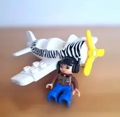 LEGO デュプロ 飛行機 パイロット フィグ付き