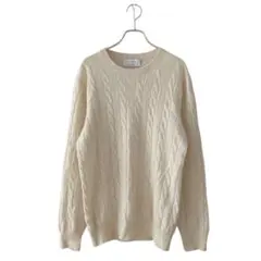 GREEN LABEL RELAXING カシミヤ100％ ケーブル編みニット