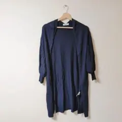✿最終価格✿OFUON ネイビー 長袖カーディガン【38/M】のサムネイル