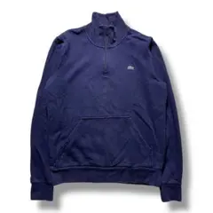 F1684　【即購入OK】　LACOSTE　ハーフジップトレーナー　L　ネイビー