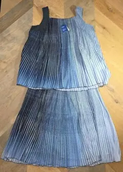 コムサデモード シフォンプリーツ セットアップ グラデーション y76