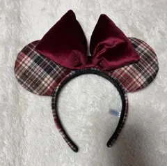 チェック柄カチューシャ