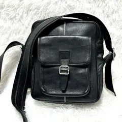 バーバリー ショルダーバッグ 斜め掛け レザー ブラック ノバチェック 金具ロゴ