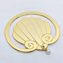 MIKIMOTO International シェル型 ブックマーカー パール付