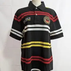 TOMMY HILFIGER ポロシャツ Germany Lサイズ ブラック