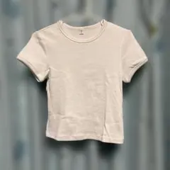 GU 반팔 리브 티셔츠 화이트 M