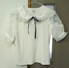 Secret Honey レース襟半袖トップス