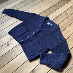 GAP キッズ 140cmネイビー ニットカーディガン ボタン付き中古品 美品