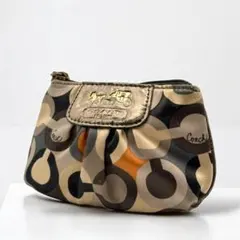 希少✨Vintage Coach Coin Case Op Art Pouch