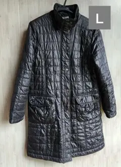 ダウンジャケット ダウンコート 黒 レディース　Ｌサイズ　アウター