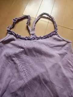 春夏服a.v.v 女の子150キャミソール　フリル　パープル　美品