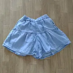 GU ライトブルー キュロット140