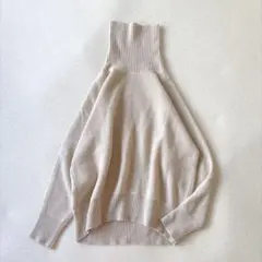 グリーンレーベル　ウールカシミヤ　タートルニット　ゆったり
