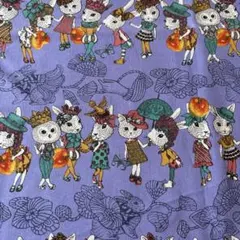 現品のみ　ジョリーポム　シーチング　紫