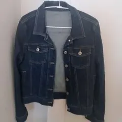 【ナチュラルビューティーベーシック】デニムジャケット Mサイズ ダークブルー