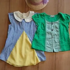夏物2点セット ワンピース トップス 女の子　まとめ売りのサムネイル
