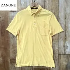 【美品】ZANONE 半袖 鹿の子 ポロシャツ M イエロー 69047567のサムネイル