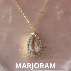 MARJORAM K18 モルガナイト・ダイヤモンドネックレス
