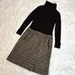 23区♡ニット♡タートルネック♡ロングワンピース♡異素材♡ツイード♡大きいサイズ