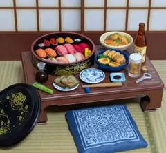 リーメント 和食☆寿司桶 料理 ビール☆シルバニア 1/12 ミニチュアのサムネイル
