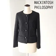 マッキントッシュフィロソフィー ウール ノーカラージャケット 36