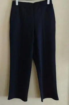 ネイビー ストレート カジュアルパンツ