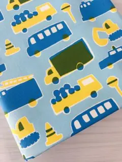 （現品限り）生地　オックス　KOKKA　Trefle　働く車　2mカット