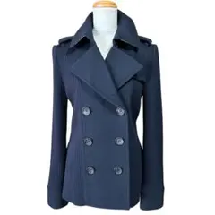 バーバリーロンドン 布帛×リブニット コート カシミヤ混 ノバチェック M 美品