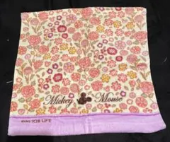 ミッキーマウス 花柄 ハンドタオル 第一生命 ノベルティ