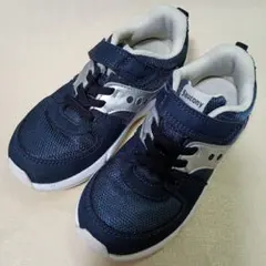 Saucony スニーカー18cm　美品 ネイビー　紺　キッズシューズ　運動靴のサムネイル