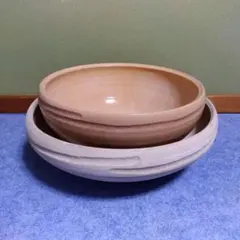 ほぼ未使用 茶道具 半田焙烙4点セット 筋半田 巴半田 底取 火箸 炭道具