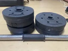 可変式ダンベル 鉄製 ラバーコーティング　10kg