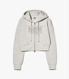 マリテフランソワジルボー 韓国 クロップド丈パーカー グレー