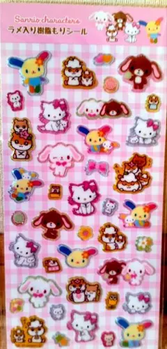 ☆最終値下げ☆おまけ付き☆サンリオキャラクターラメ入り樹脂もりシール　正規品
