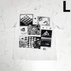 90s M.C.ESCHER エッシャー Tシャツ アート マルチプリント