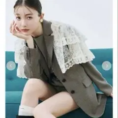 Lily Brown バリエーションオーバージャケット　チェック