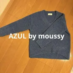 AZUL BY MOUSSY シャギーニット ブルー