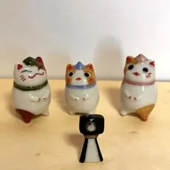 猫舎道楽堂本舗　はいチーズの豆ねこ親子