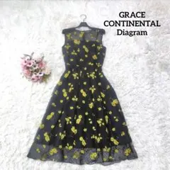 【極美品♡定価4.6万】豪華刺繍　グレースコンチネンタル　小花チュールワンピース