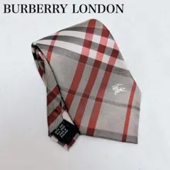 【希少カラー】 バーバリーロンドン ネクタイ ノバチェック ホースロゴ