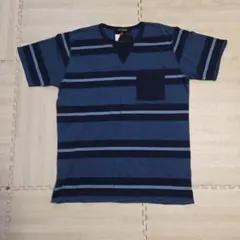 nano universe インディゴ染めボーダーTシャツのサムネイル