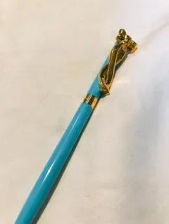 TIFFANY&Co. ティファニー リボンモチーフ ボールペン 回転式 ブルー