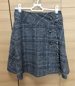 AS KNOW AS PINKY 巻きスカート グレンチェック フレアミニ