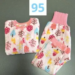 ベビーパジャマ 95cm ピンク 動物柄
